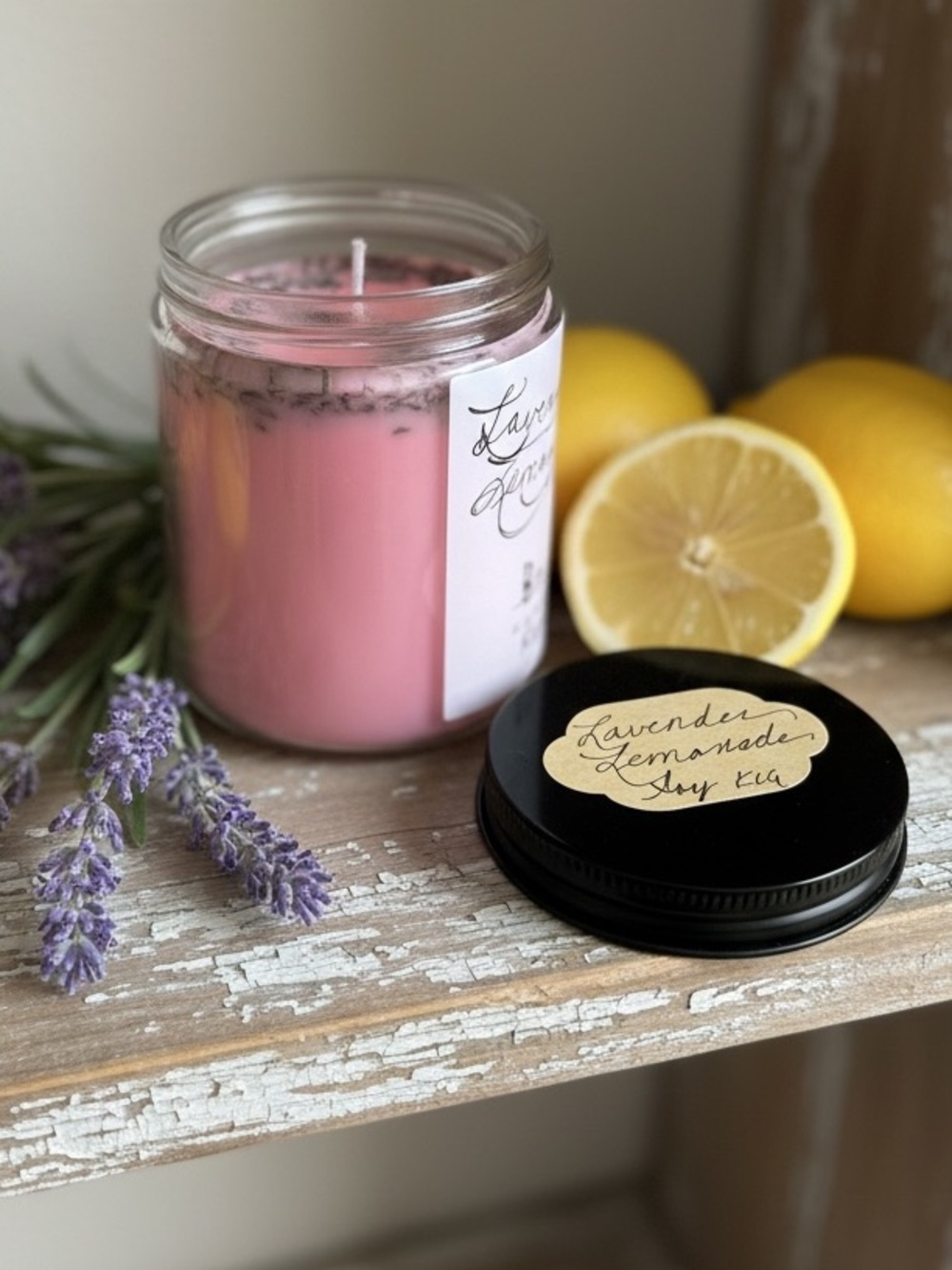 Handmade HandPoured Lavender Lemonade Soy Candle - 8 oz
NWT
